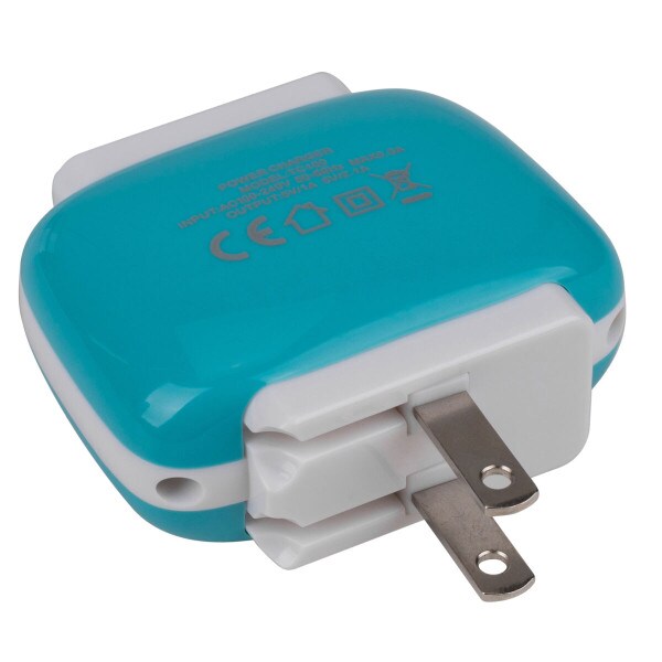 Main product image for Reiko TC100 2A USB Power Adapter 2-Port 5 VDC Blue 129-175